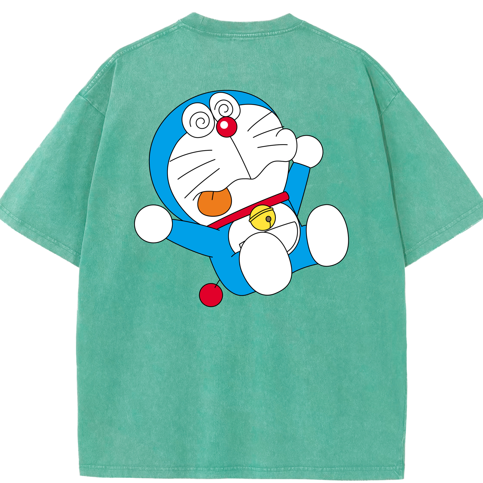 （画像用） ドラえもん Doraemon 綿100% ヴィンテージ風 半袖Tシャツ（背面プリント）